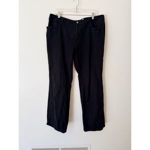 Dana Buchman Black Stretch Denim Jeans Womens Size 16 Straight Leg